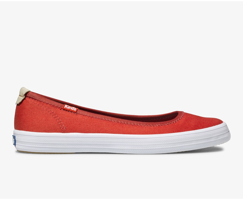 Keds Womens Slip Ons Red - Bryn - 619UBNLZV